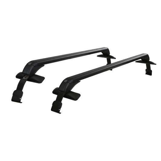 Universal Car Roof Racks Pod Aluminium Cross Bars Clamps Lockable 90cm Black CAR-RFBAR-5501-100-BK