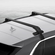 Universal Car Roof Racks Pod Aluminium Cross Bars Clamps Lockable 90cm Black CAR-RFBAR-5501-100-BK