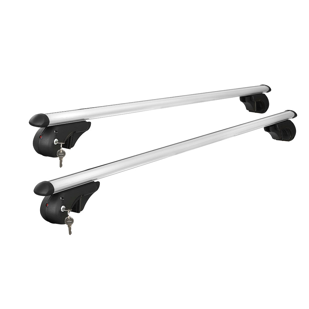 Universal Car Roof Racks Pod Aluminium Cross Bars Adjustable 108cm Silver CAR-RFBAR-7886-120-SI