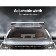Universal Car Roof Racks Pod Cross Bars Aluminium Adjustable 123cm Sliver CAR-RFBAR-7886-135-SI