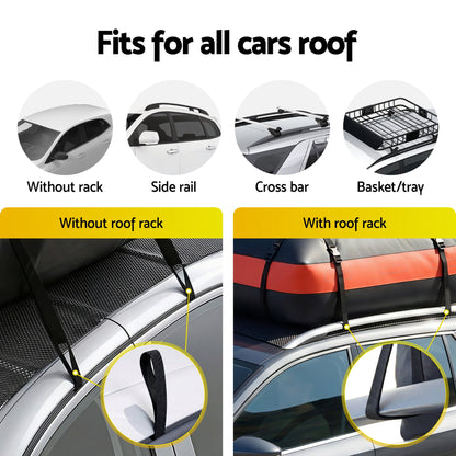 Giantz Rooftop Cargo Bag Waterproof Car Luggage Carrier 15 Cubic Ft Universal CAR-RFBAR-BAG-15