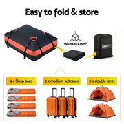 Giantz Rooftop Cargo Bag Waterproof Car Luggage Carrier 15 Cubic Ft Universal CAR-RFBAR-BAG-15