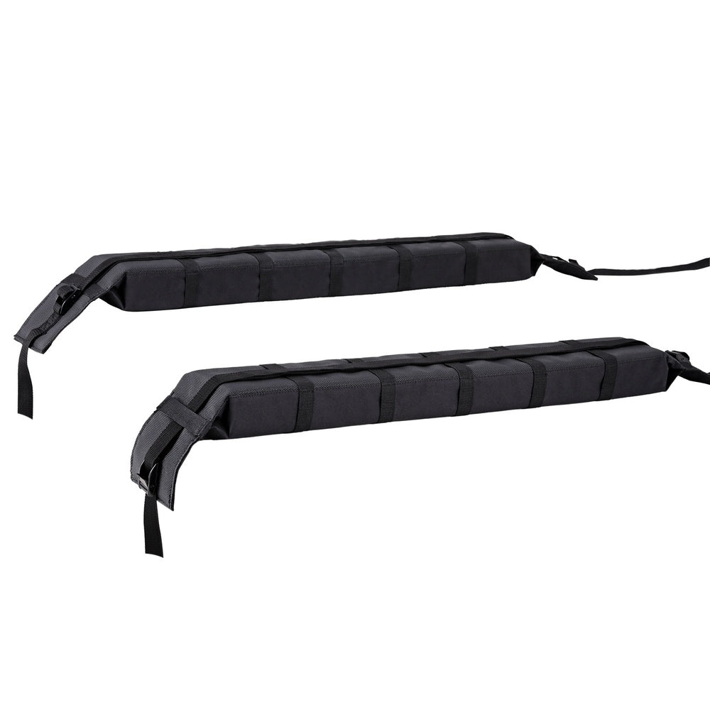 Universal Soft Car Roof Rack 116cm Kayak Luggage Carrier Adjustable Strap Black CAR-RFBAR-FOAM-112-BK