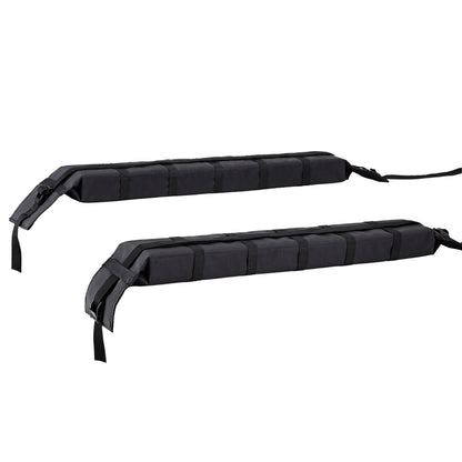 Universal Soft Car Roof Rack 116cm Kayak Luggage Carrier Adjustable Strap Black CAR-RFBAR-FOAM-112-BK
