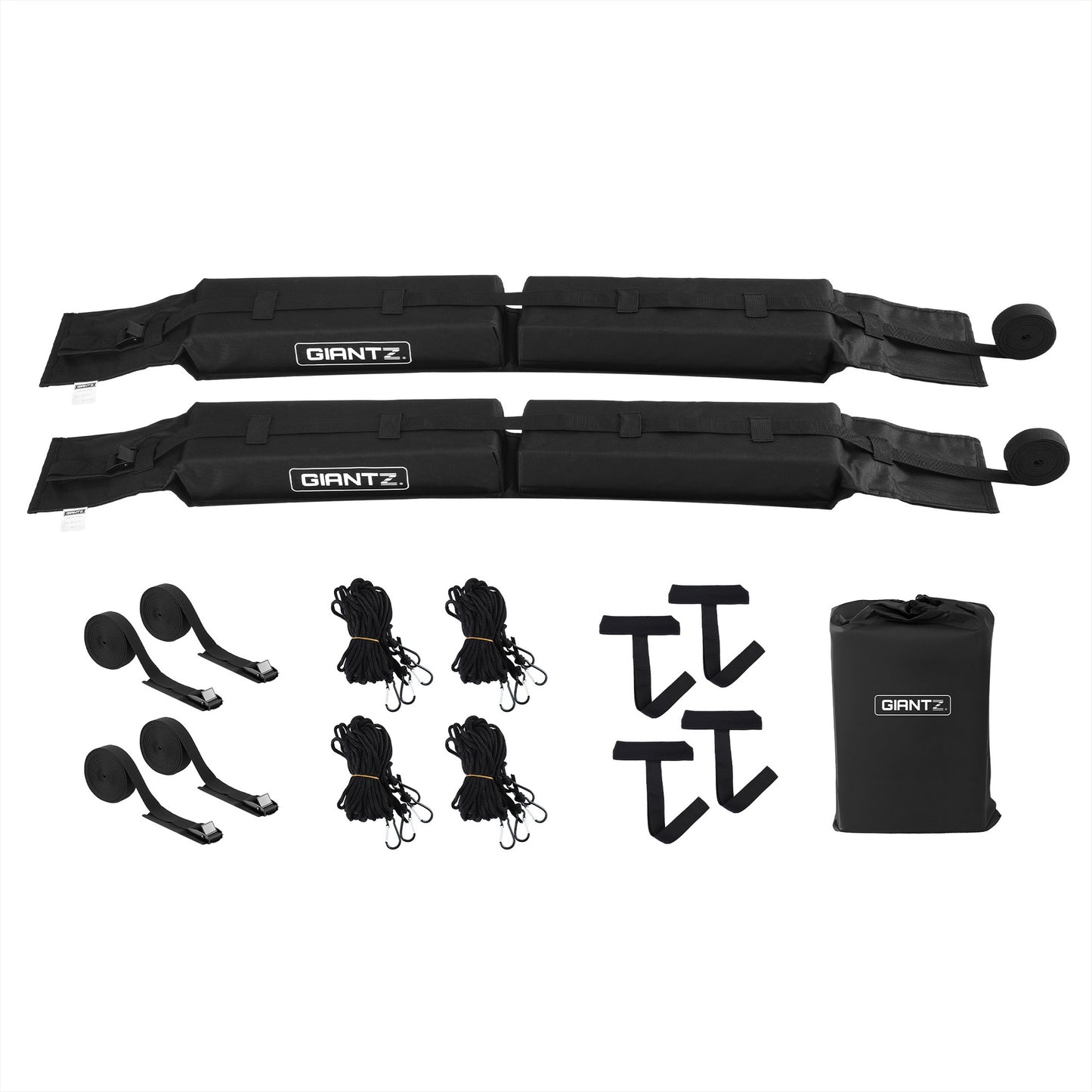 GIANTZ Kayak Roof Rack for Car, Universal Soft Roof Rack Pads for Surfboard SUP Canoe, Roof Bars for SUV CAR-RFBAR-FOAM-25