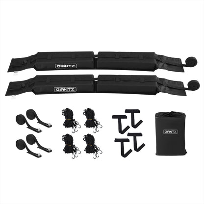 GIANTZ Kayak Roof Rack for Car, Universal Soft Roof Rack Pads for Surfboard SUP Canoe, Roof Bars for SUV CAR-RFBAR-FOAM-25