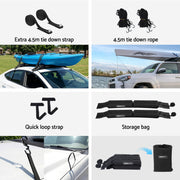 GIANTZ Kayak Roof Rack for Car, Universal Soft Roof Rack Pads for Surfboard SUP Canoe, Roof Bars for SUV CAR-RFBAR-FOAM-25