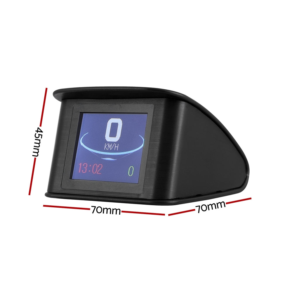 Giantz Universal Car Digital GPS Speedometer Heads Up Display Overspeed Warning Alarm CAR-SPOMR-HUD-65MM-BK