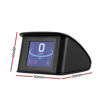 Giantz Universal Car Digital GPS Speedometer Heads Up Display Overspeed Warning Alarm CAR-SPOMR-HUD-65MM-BK