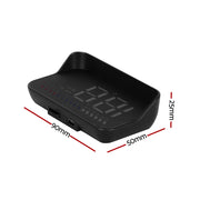 Giantz Universal Car Digital GPS Speedometer OBDHeads Up Display Overspeed Warning Alarm CAR-SPOMR-HUD-90MM-OBD-BK