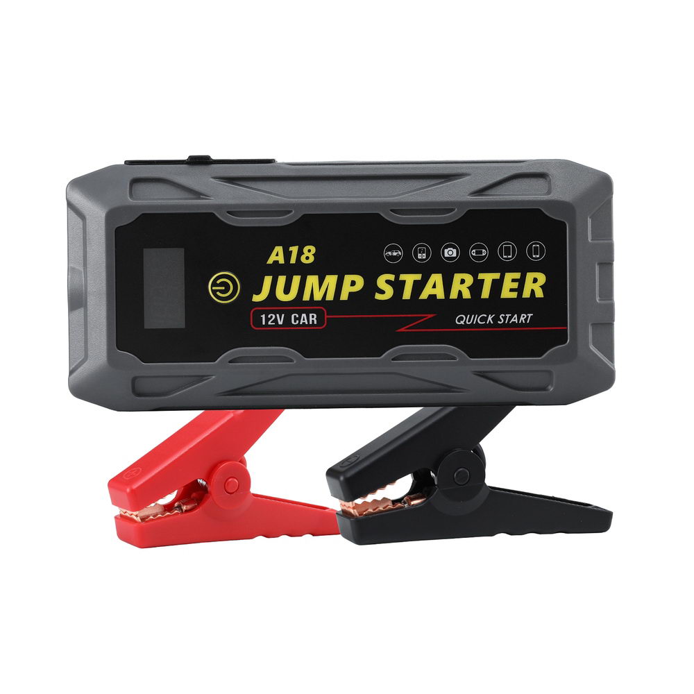 Giantz 2000A Portable Car Jump Starter 12V Lithium Battery Booster Pack Power Bank & Jumper Cables CAR-STARTER-2000-GR