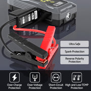 Giantz 2000A Portable Car Jump Starter 12V Lithium Battery Booster Pack Power Bank & Jumper Cables CAR-STARTER-2000-GR