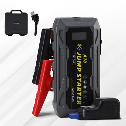Giantz 2000A Portable Car Jump Starter 12V Lithium Battery Booster Pack Power Bank & Jumper Cables CAR-STARTER-2000-GR