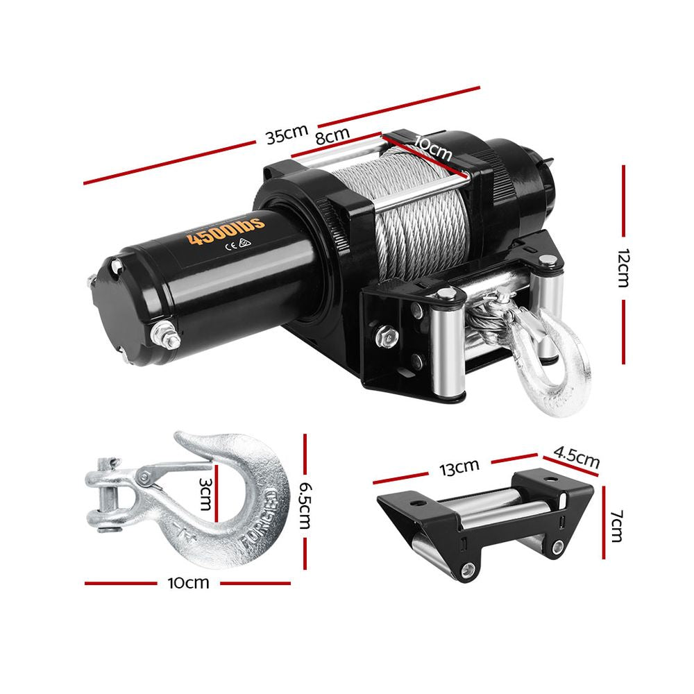 Giantz 4WD Electric Car Winch 4500LBS/2041KG CAR-WINCH-4500