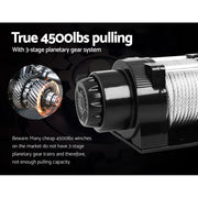 Giantz 4WD Electric Car Winch 4500LBS/2041KG CAR-WINCH-4500