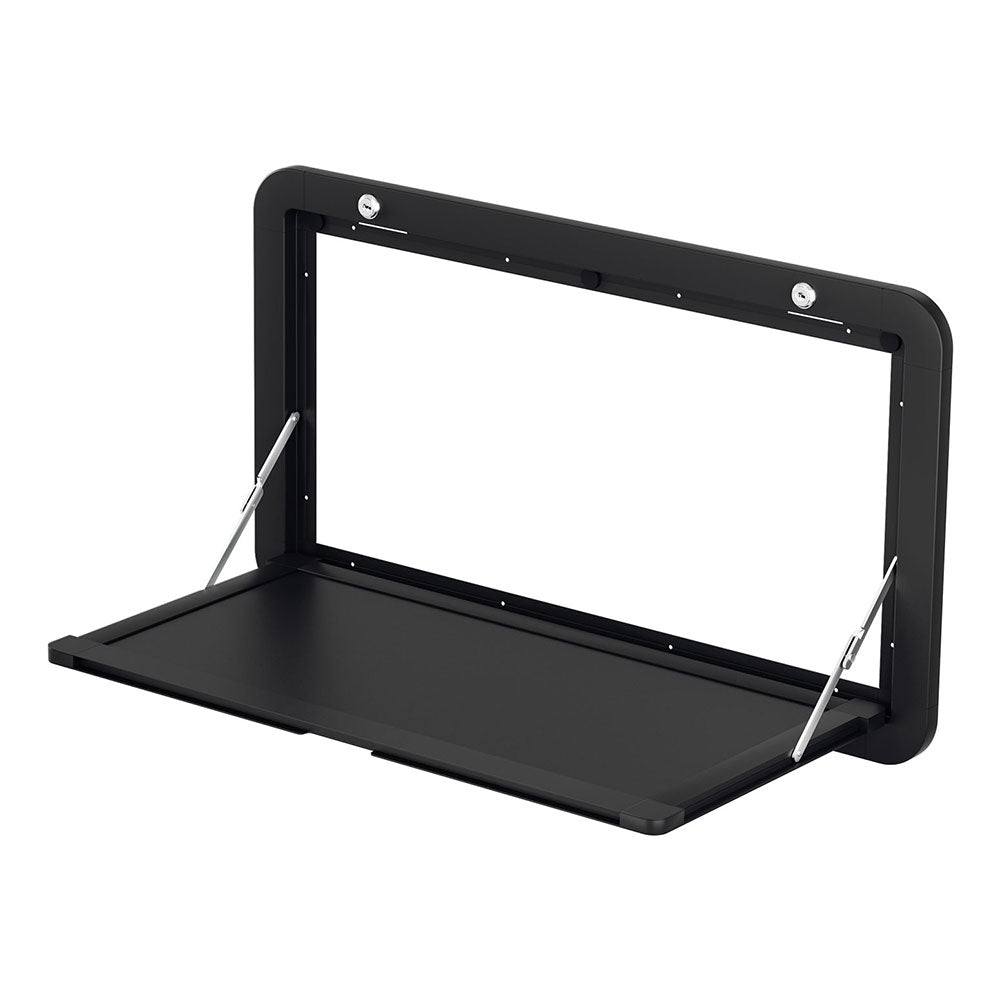 Weisshorn Caravan Table 800 x 450mm Folding Lockable Black CARAVAN-TABLE-80X45-BK