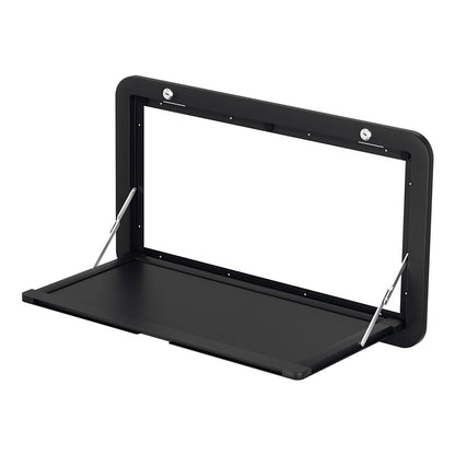 Weisshorn Caravan Table 800 x 450mm Folding Lockable Black CARAVAN-TABLE-80X45-BK