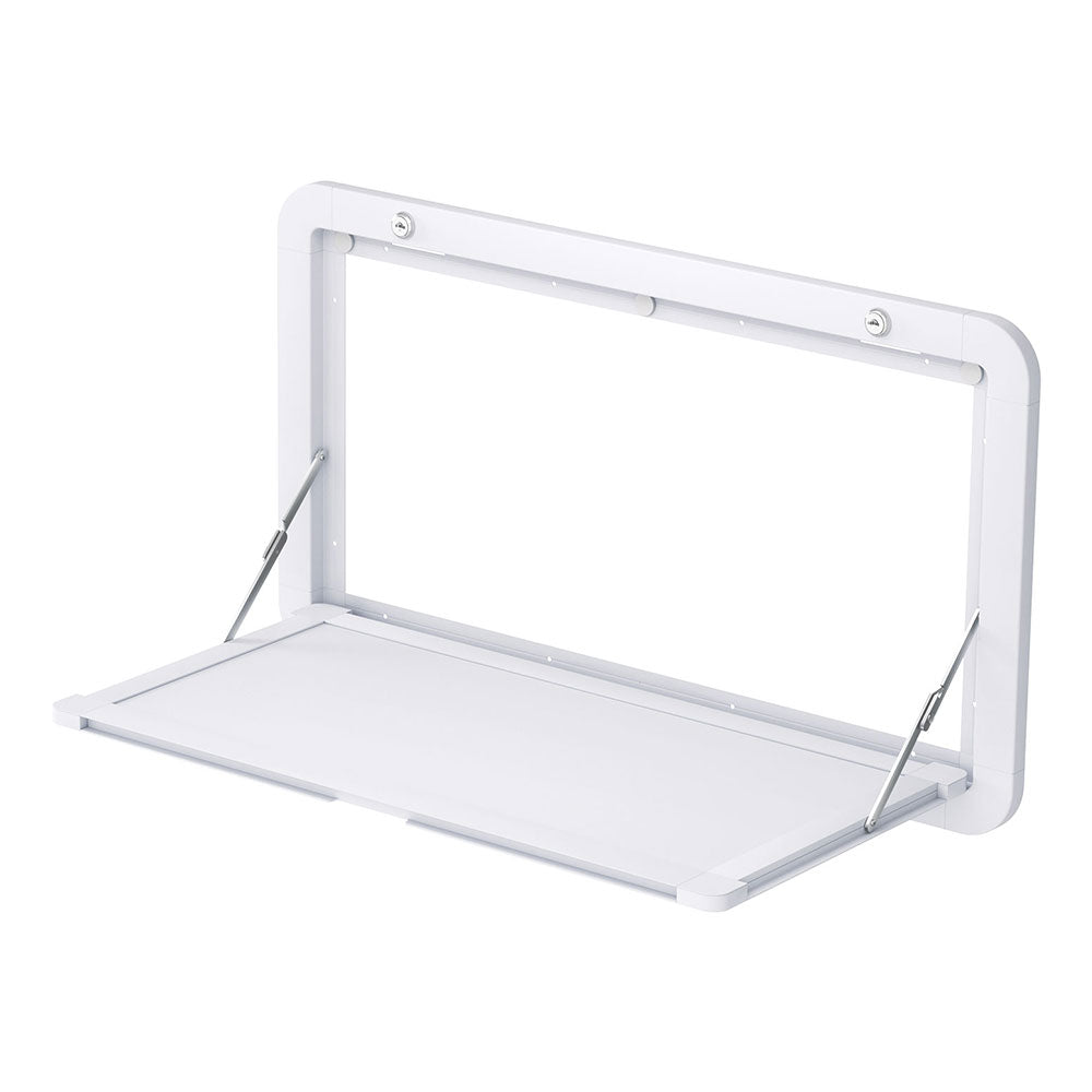 Weisshorn Caravan Table 800 x 450mm Folding Lockable White CARAVAN-TABLE-80X45-WH