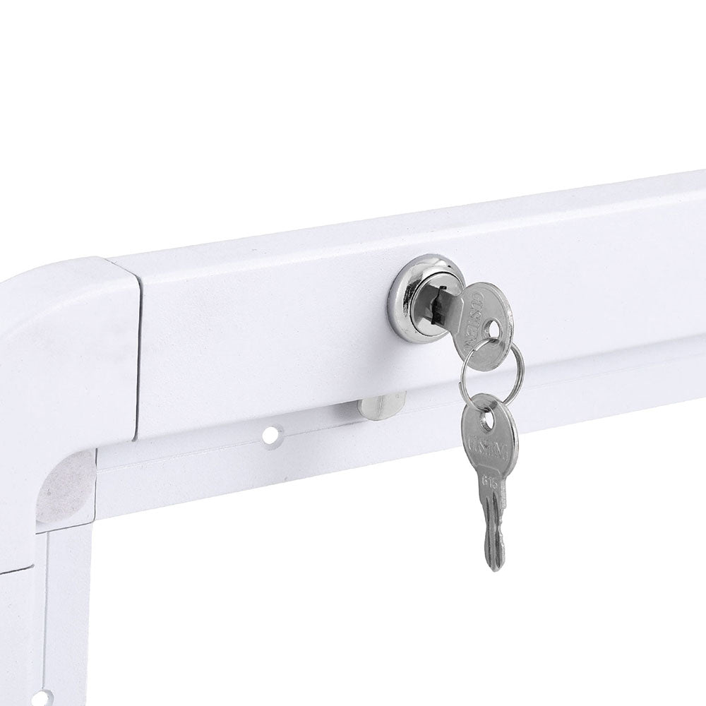 Weisshorn Caravan Table 800 x 450mm Folding Lockable White CARAVAN-TABLE-80X45-WH
