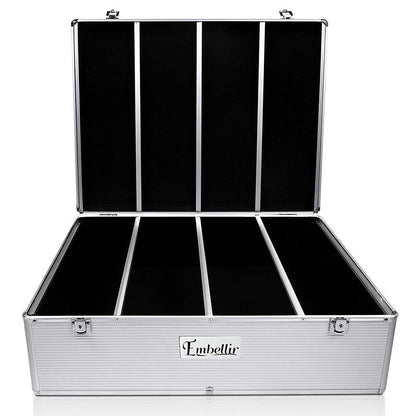 Embellir CD Case DVD Cases Storage Box 1000 Discs Aluminium Case DVD Folders CASE-CD-1000-SL