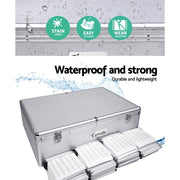 Embellir CD Case DVD Cases Storage Box 1000 Discs Aluminium Case DVD Folders CASE-CD-1000-SL
