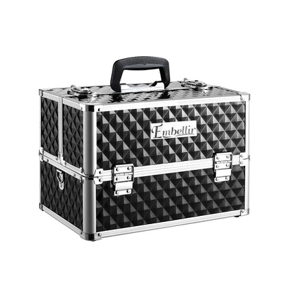 Embellir Portable Cosmetic Beauty Makeup Case - Diamond Black CASE-MU-002-DIBK