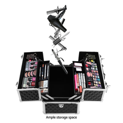 Embellir Portable Cosmetic Beauty Makeup Case - Diamond Black CASE-MU-002-DIBK