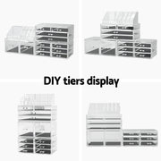 Embellir Makeup Organizer Acrylic Cosmetic Organizer Storage Box Jewellery Holder CASE-STAND-PLS-12DRAWER-TP