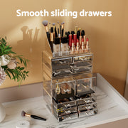 Embellir Makeup Organizer Acrylic Cosmetic Organizer Storage Box Jewellery Holder CASE-STAND-PLS-12DRAWER-TP