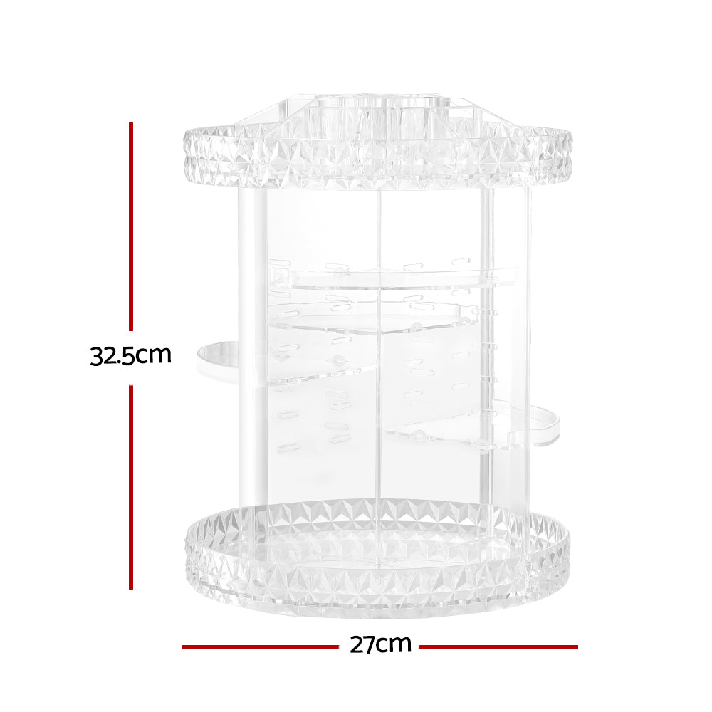 Embellir Makeup Organizer Acrylic Rotating Cosmetic Organizer Storage Display Holder CASE-STAND-PP-6LAYER-TP