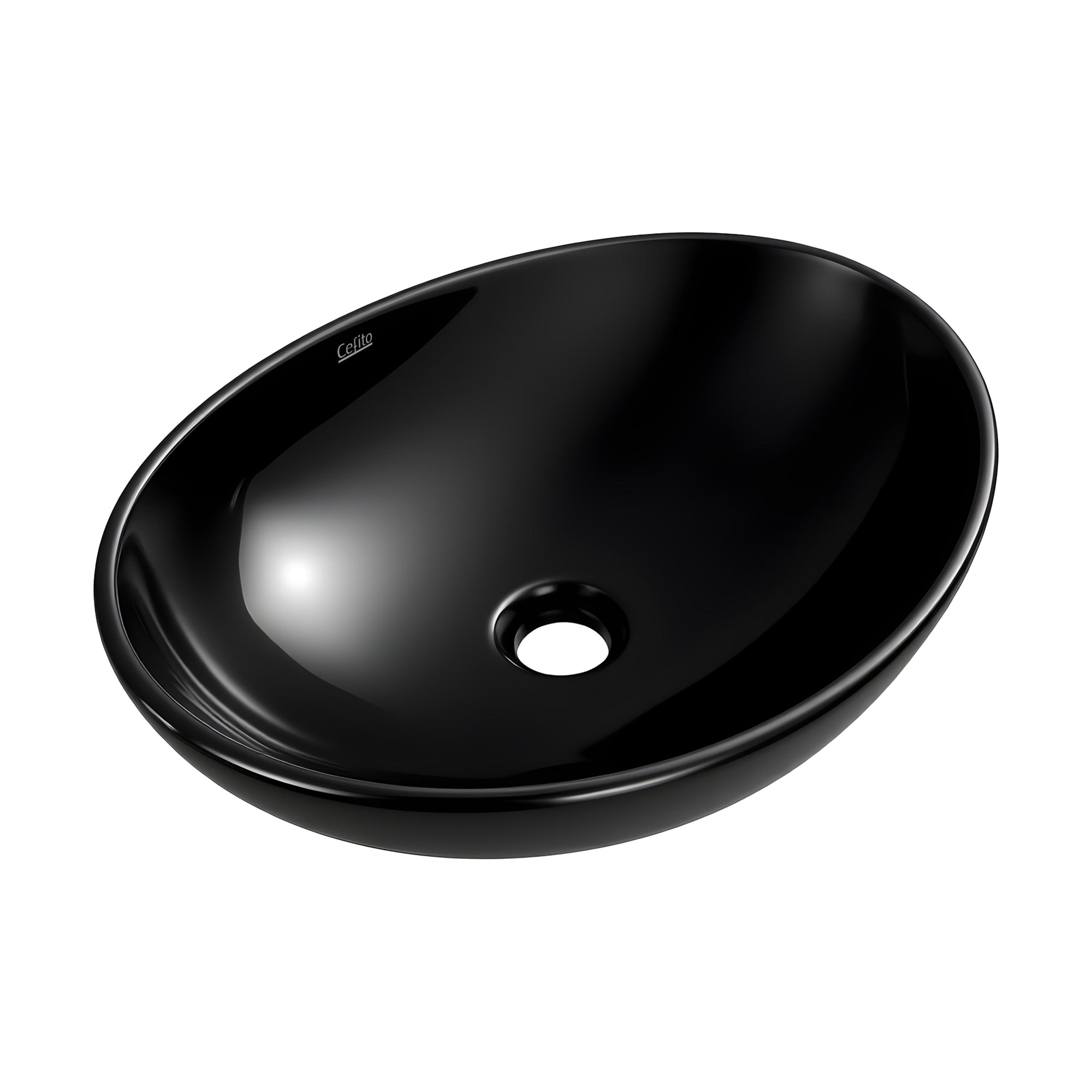 Cefito Bathroom Basin Ceramic Vanity Sink Hand Wash Bowl 41x34cm CB-005-BK1