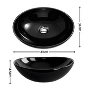 Cefito Bathroom Basin Ceramic Vanity Sink Hand Wash Bowl 41x34cm CB-005-BK1