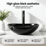 Cefito Bathroom Basin Ceramic Vanity Sink Hand Wash Bowl 41x34cm CB-005-BK1