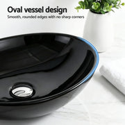 Cefito Bathroom Basin Ceramic Vanity Sink Hand Wash Bowl 41x34cm CB-005-BK1