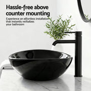 Cefito Bathroom Basin Ceramic Vanity Sink Hand Wash Bowl 41x34cm CB-005-BK1