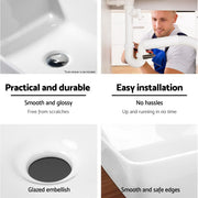 Cefito Bathroom Basin Ceramic Vanity Sink Hand Wash Bowl 48x37cm White CB-037-WH