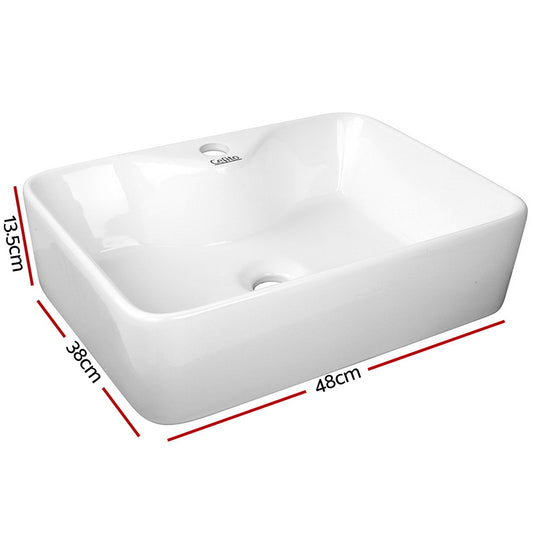 Cefito Bathroom Basin Ceramic Vanity Sink Hand Wash Bowl 48x38cm CB-038-WH