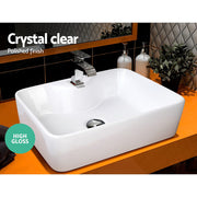 Cefito Bathroom Basin Ceramic Vanity Sink Hand Wash Bowl 48x38cm CB-038-WH