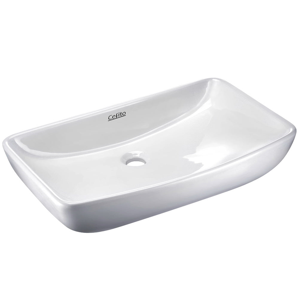 Cefito Bathroom Basin Ceramic Vanity Sink Hand Wash Bowl 60x38cm CB-046-WH