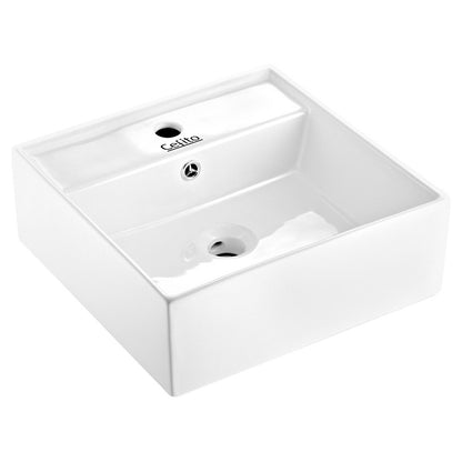 Cefito Bathroom Basin Ceramic Vanity Sink Hand Wash Bowl 41x41cm CB-082-WH