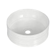 Cefito Bathroom Basin Vanity Sink Vessel Ceramic White Round Countertop 36cm CB-1054-WH