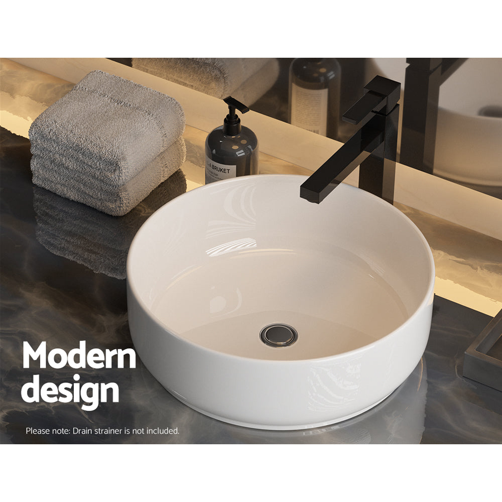 Cefito Bathroom Basin Ceramic Vanity Sink Hand Wash Bowl 35x12cm CB-8017-WH