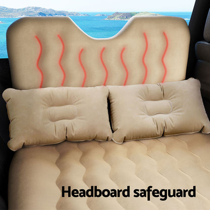 Weisshorn Car Mattress 176x80 Inflatable SUV Back Seat Camping Bed Beige CB-MT-135X80X50-BG