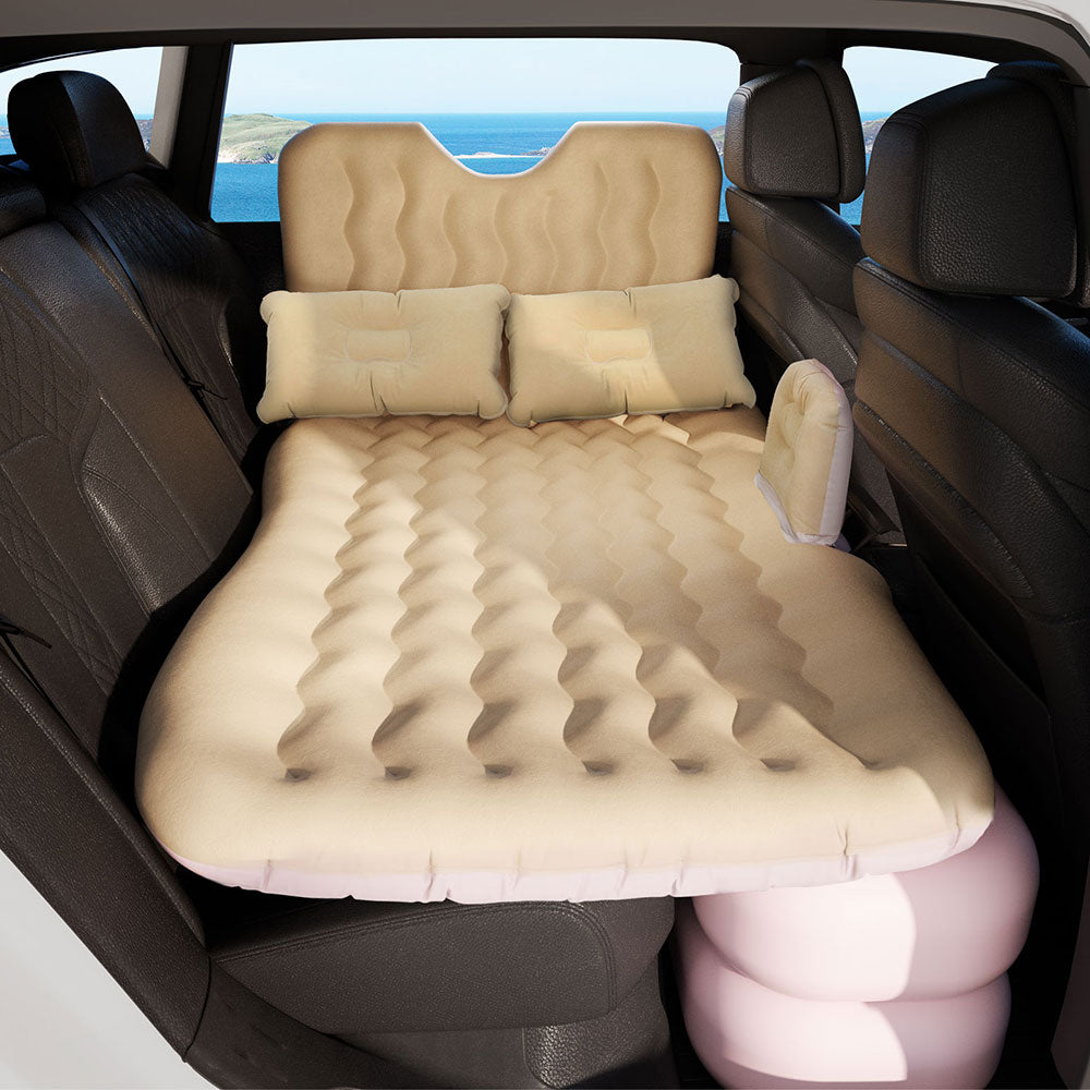 Weisshorn Car Mattress 176x80 Inflatable SUV Back Seat Camping Bed Beige CB-MT-135X80X50-BG