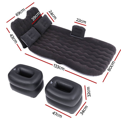 Weisshorn Car Mattress 176x80 Inflatable SUV Back Seat Camping Bed Charcoal CB-MT-135X80X50-CA