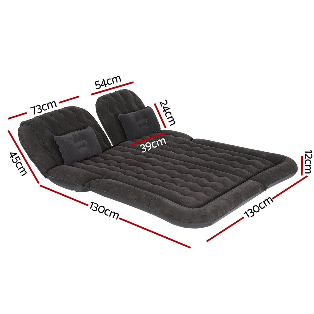 Weisshorn Car Mattress 175x130 Inflatable SUV Back Seat Camping Bed Black CB-MT-175X130-BK