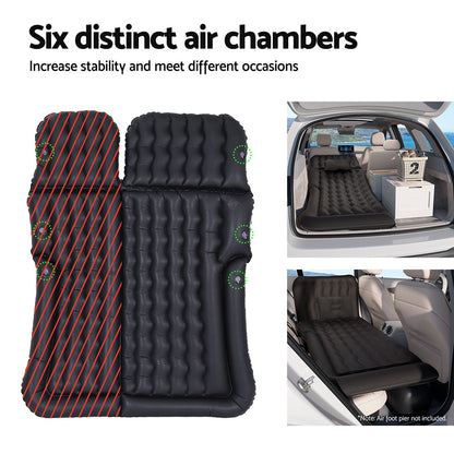 Weisshorn Car Mattress 175x130 Inflatable SUV Back Seat Camping Bed Black CB-MT-175X130-BK