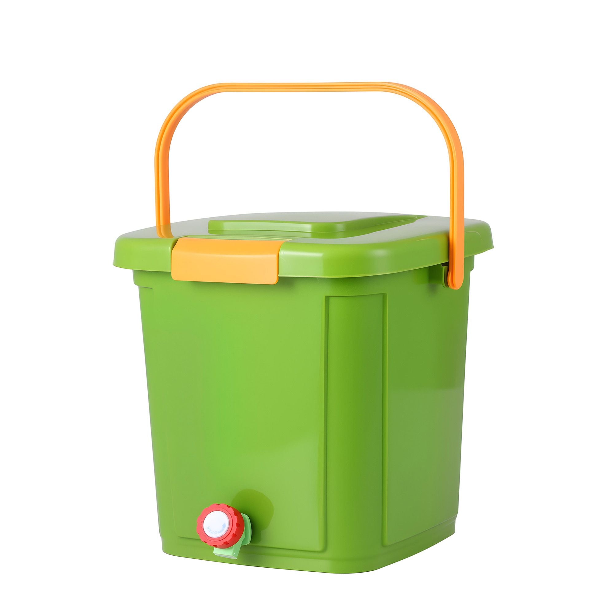 Gardeon 15L Kitchen Compost Bin Food Waste Caddy Drain Tap Green CBIN-15L-GN