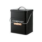 Gardeon 5L Compost Bin Kitchen Countertop Food Waste Caddy Black CBIN-3LVL-6L-BK