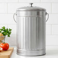 Gardeon Compost Bin Kitchen Countertop Food Waste Caddy 6L Silver CBIN-B120-SS